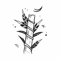 Bamboo isolated on white background concept as A lush bamboo plant isolated on a white background highlighting its tall slender stalks and dense foliage ideal for zen garden or sus Clean Version 2 vector