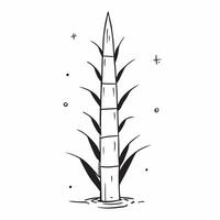 Bamboo isolated on white background concept as A lush bamboo plant isolated on a white background highlighting its tall slender stalks and dense foliage ideal for zen garden or sus v1 vector
