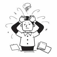 Bad weather affecting business concept as A business professional stressed by bad weather affecting business operations highlighting a bad day filled with disruption and uncertaint v1 vector