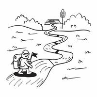 Backpacker crossing river concept as High resolution image of a backpacker crossing a river on a trail with a glossy backdrop capturing the adventure and challenges of backpacking v1 vector