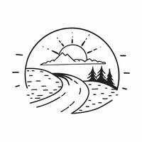 Backpacker on narrow trail concept as High resolution image of a backpacker navigating a narrow trail on a mountainside with a glossy backdrop capturing the challenges and thrill o v1 vector