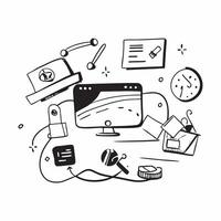 Augmented reality design space concept as A futuristic office room with an augmented reality design space showcasing advanced tools for creative business solutions in Photo Stock v1 vector