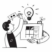 Architect with light bulb and model concept as An architect holding a light bulb and a building model highlighting the creative and innovative ideas in architectural design in Pho v1 vector