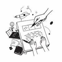 Artists participating in a creative writing workshop concept as Artists engaged in a creative writing workshop emphasizing the importance of artistic expression and literary skills v1 vector