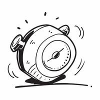 Alarm clock isolated on white background concept as A stylish alarm clock isolated on a white background representing home decor time management and style Perfect for bedroom home v1 vector