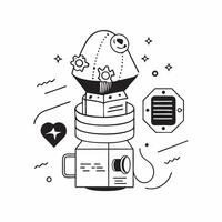 AI powered diet customization concept as A futuristic resort offering AI powered diet customization combining technology and health for personalized wellness and relaxation in Pho v1 vector