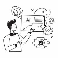 AI financial advisor concept as An AI powered financial advisor providing personalized investment advice representing the future of financial planning and management in Photo Stoc v1 vector