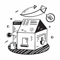 AI enhanced home office concept as A futuristic home featuring an AI enhanced home office optimizing productivity and convenience through advanced technology in Photo Stock Concep v1 vector