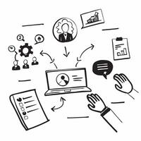 AI driven talent management concept as An office room with AI driven talent management systems highlighting the future of human resources and employee engagement in Photo Stock Co v1 vector