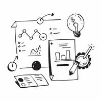 AI driven financial analysis concept as An office room equipped with AI driven financial analysis tools highlighting the future of data driven decision making and business intellig v1 vector