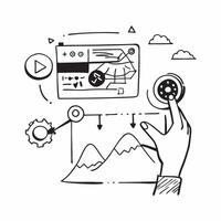 AI driven environmental monitoring concept as AI driven environmental monitoring systems analyzing data for sustainable resource management showcasing the use of advanced technolog v1 vector