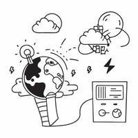 AI driven climate modeling concept as AI driven climate modeling systems predicting environmental changes highlighting the role of advanced technology in climate science and sustai v1 vector