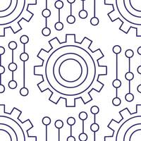 Abstract seamless pattern featuring futuristic symbols and circuit like patterns creating a dynamic high tech grid design concept as A seamless tile design featuring futuristic sym Clean Version 2 vector
