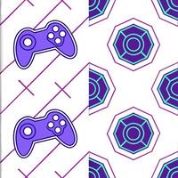 Abstract seamless pattern featuring futuristic symbols and circuit like patterns creating a dynamic high tech grid design concept as A seamless tile design featuring futuristic sym v1 vector