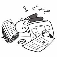 Accountant asleep on financial reports concept as An accountant asleep on financial reports in their office emphasizing the meticulous and often exhausting nature of financial work v1 vector