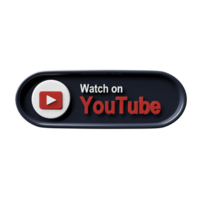 3d Button with a player and the inscription Watch on YouTube png