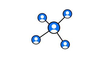 A symbolic representation of social media and networking, featuring interconnected user icons signifying global digital communication. video