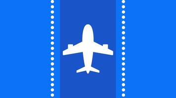 A top-down view of an airplane on a runway, symbolizing aviation, global travel, and the excitement of taking off to new destinations. video