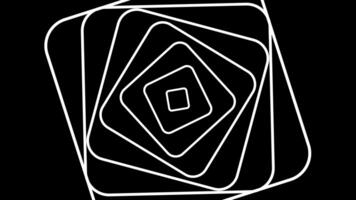 An abstract geometric pattern forming an optical illusion with black and white layers, representing complexity and depth. video