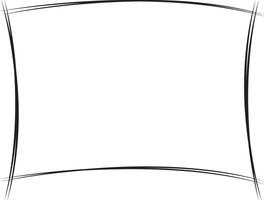 Stylish empty frame with a unique freehand stroke, ideal for branding, posters, artistic compositions, invitations, social media graphics, decorative elements and templates. illustration vector