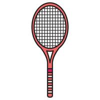 A drawing of a pink badminton racket, featuring a vibrant and modern design. vector