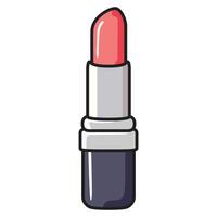 A drawing of a pink lipstick flat icon with a minimal and modern design. vector