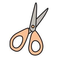 A drawing of school scissors with a simple and modern design. vector