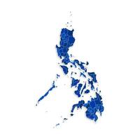 Philippines map with border highlighted regions, states, isolated on white background. Template map of Philippines. Detailed illustration. vector