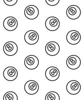 Seamless pattern of flat cartoon 8 bowling ball vector