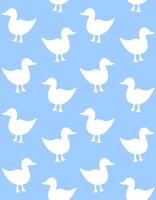 Seamless pattern of hand drawn doodle sketch ducks isolated on white background vector