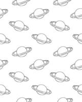 Hand drawn doodle sketch Saturn planets isolated on white background vector