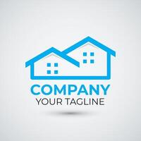 House and building logo design abstract template vector