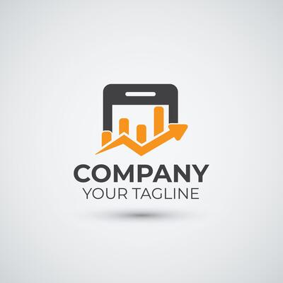 data techno apps logo design icon template