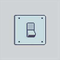 Pixel art illustration Light Switch. Pixelated Light Button. Light Switch Button Icon pixelated for the pixel art game and icon for website and game. vector