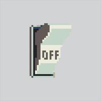 Pixel art illustration Light Switch. Pixelated Light Button. Light Switch Button Icon pixelated for the pixel art game and icon for website and game. old school retro. vector