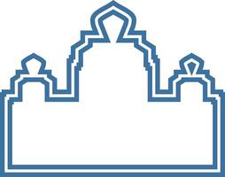 Minimalist Line Art of a Temple Structure vector