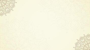Looping Animation Of Simple Soft Clean Classic Mandala Horizontal Background with Delicate Decorative Flourishes and Linework video