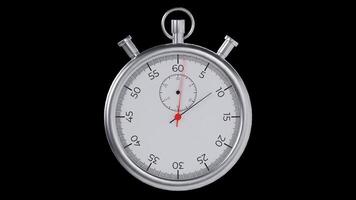 Loop Animation of a Stopwatch on a Transparent Background video