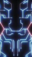 Abstract laser lines glow neon technology style background. video