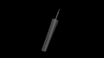 Black Eyeliner Rotating on a Transparent Background. Seamless Loop. 4K video