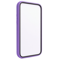 Light purple smartphone displaying blank screen, 3d mockup display empty for digital interface prototype, cutout isolated on a transparent background png