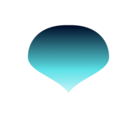 Gradient Teardrop Shape Design png
