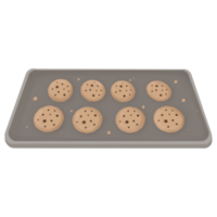 Cookies on a baking sheet png