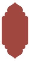 The Dome with Double Rounded Rectangle Red Oriental Style Islamic Frame Arches with Modern Boho Mosque Dome for Window png