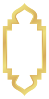 The Dome with Double Rectangle Gold Gradient Oriental Style Islamic Frame Arches with Modern Boho Mosque Dome for Window png