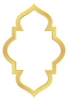The Dome with Rectangle Circle Gold Gradient Oriental Style Islamic Frame Arches with Modern Boho Mosque Dome for Window png