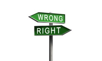 wrong right text font direction arrow sign symbol choice business hr human resource solution problem strategy confusion right wrong wisdom street checklist sign direction occupation expertise png