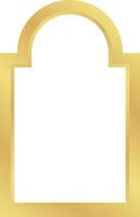 Circle with Rectangle Gold Gradient Oriental Style Islamic Frame Arches with Modern Boho Mosque Dome for Door vector
