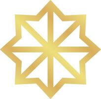 Corner Cross Gold Gradient Minimalist Islamic Geometric Pattern Star Frame for Ramadan and Eid Events vector