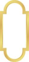 Circle with Rectangle Gold Gradient Oriental Style Islamic Frame Arches with Modern Boho Mosque Dome for Window vector